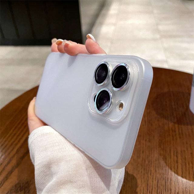 Protector de lentile pentru aparatul de fotografiat Husa de telefon ultra subtire pentru Iphone 14 Pro Max 13 12 11 Pro Max 14 Plus Husa din spate moale, mat, rezistenta la socuri