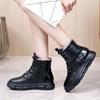 Fashion Lace-up Chunky Ladies Shoes Winter Fleece-lined Non Slip Women's Snow Boots Plush Warm Chic and Elegant Work Waterproof Booties
