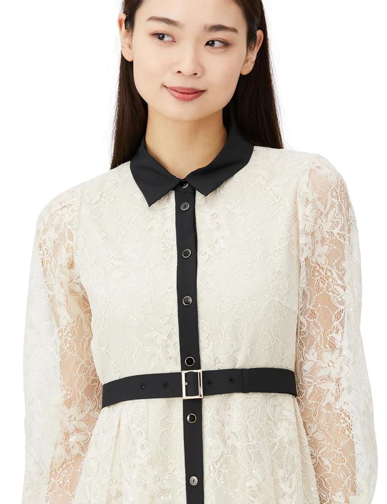 2023AW Spitzen Pailletten Kleid 02 Kinari [Grace Continental] Damen