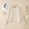 ZANZEA Women Casual Round Neck Solid Color Long Sleeve Blouse