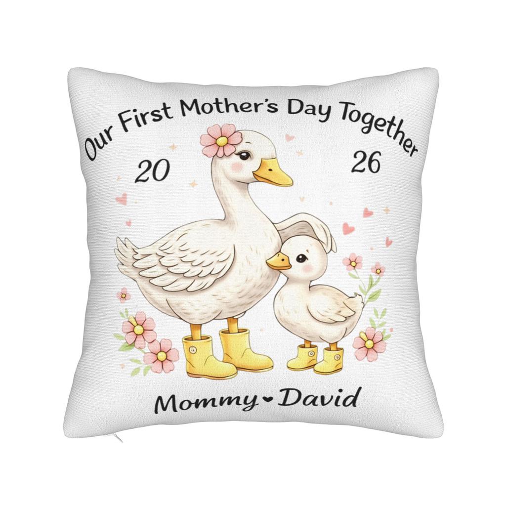 Our First Mothers Day Together Pillow Case Soft Pillow Cover For Living Room Bed Chair Morden Pillowcases