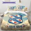 Custom Name SC Heerenveen2 Pattern Bedding Quilt Set  Home Decoration  Gift (1 * Duvet Cover + 2 * Pillowcase  Without Core)