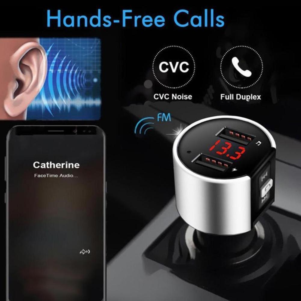 New Wireless Vehicle Bluetooth FM Transmitter Car Charger 5V/3.4A USB Interface Car Charger MP3 Player Car Accessories