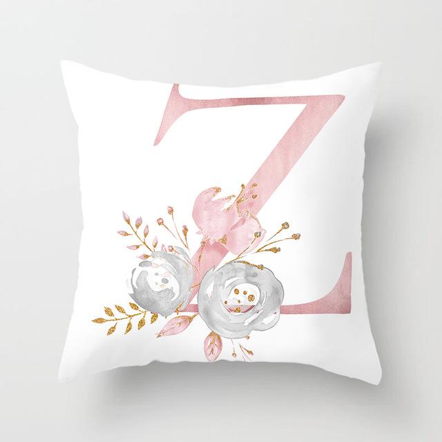 26 Letters Cushion Cover Letter Home Decorative Pillowcase Polyester Throw Pillow Case Cushion Cover For Sofa Almohada Hot Zt25
