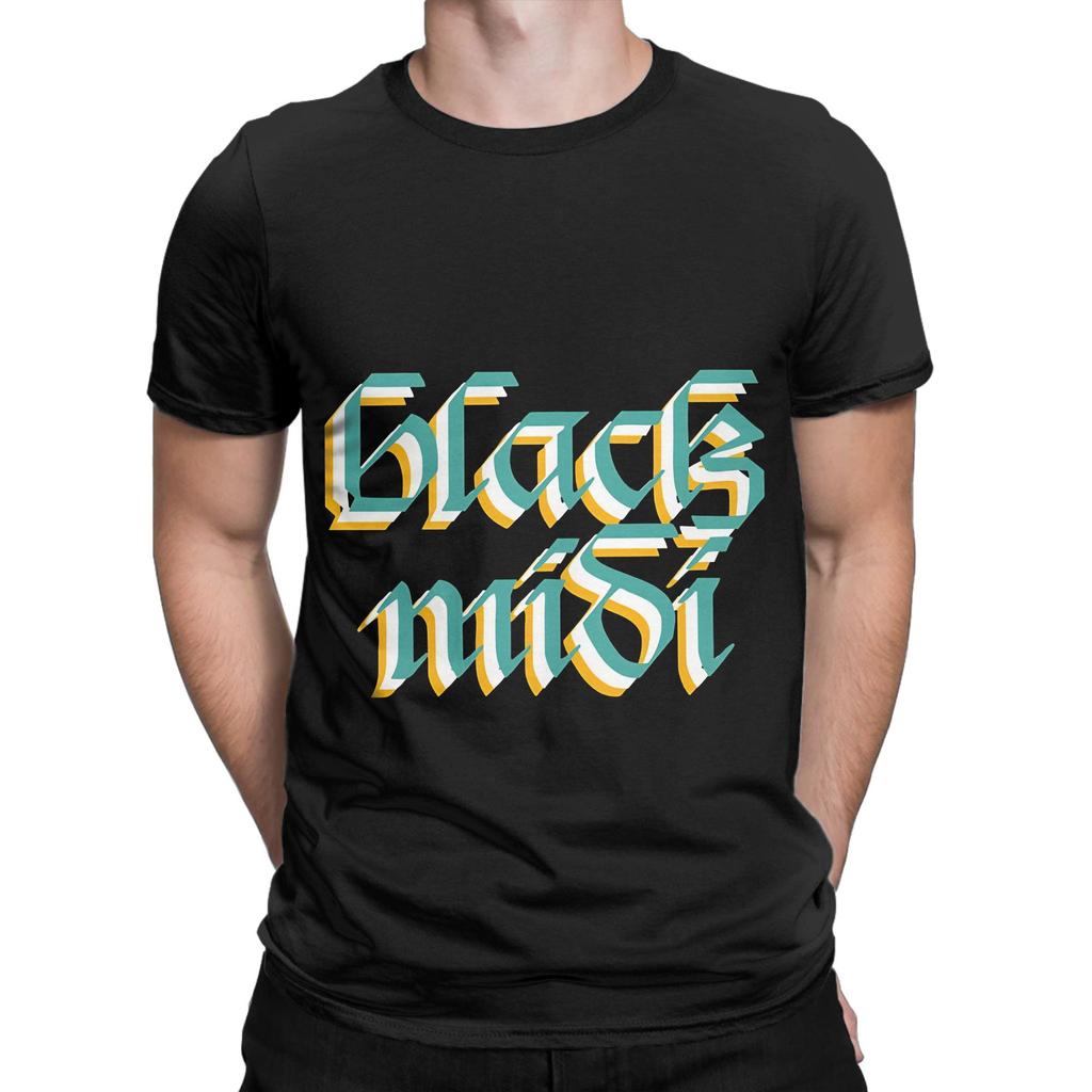 INDIE Graphic 100% Cotton T-Shirt Black Midi Tops Tees For Men