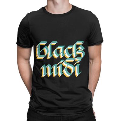 Indie Graphic 100 Cotton TShirt Black Midi Tops Tees For Unisex
