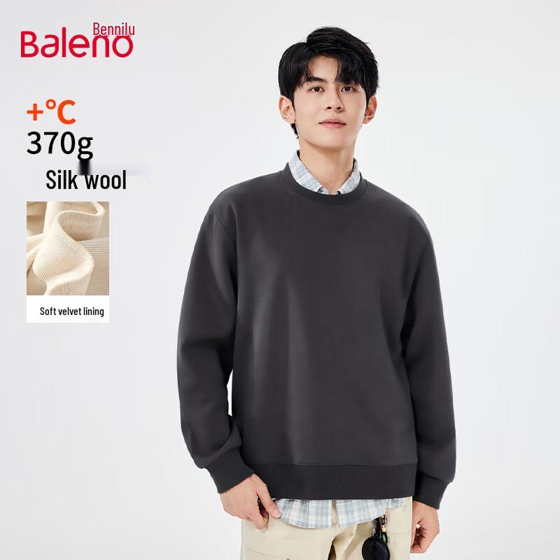 Baleno Men s Solid Loose Fit Crewneck Sweatshirt 3XL