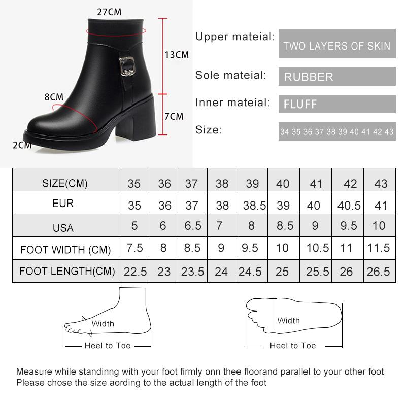 Fashion AIYUQI Women's Winter Shoes Boots 2025 New Fashion High Heeled Ankle Boots Women Natural Wool Warm Boots Women