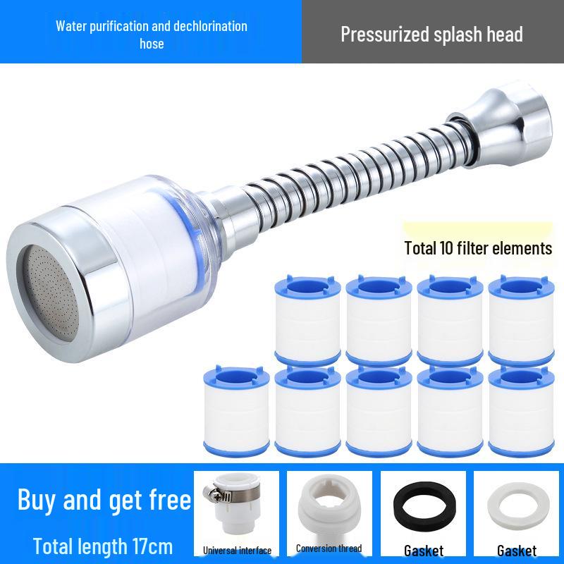 Household Kitchen Faucet Water Purifier and Anti-Splash Nozzle Extender