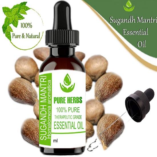 

Pure Herbs Sugandh Mantri (Cinnamomum Tamala) Pure & Natural Therapeutic Grade Essential Oil Plastic with Dropper 10 ml