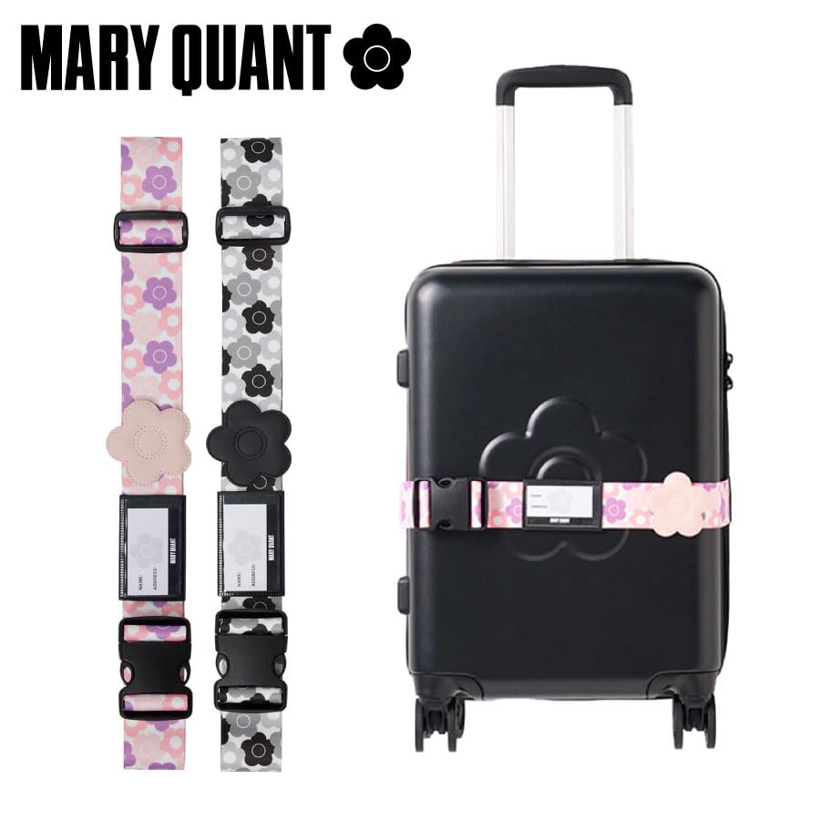 MARY QUANT Suitcase Belt Trunk Travel Travel Mary Quant Belt, One-Touch, Accessories, Goods, (Pink)