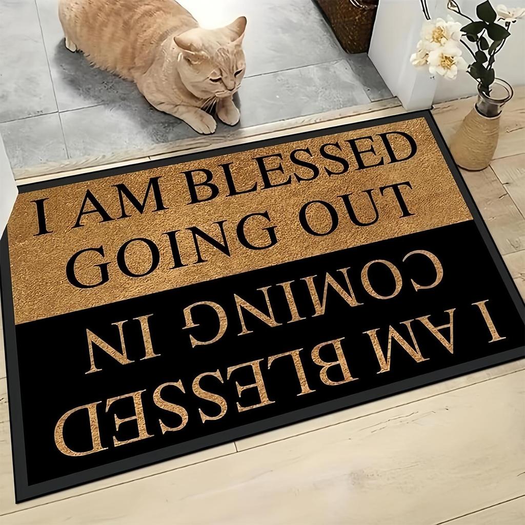 Front Door Rug Outside Door Mats Heavy Duty Doormat With Greeting Message For Porch Apartment Patio Garage Indoor Kitchen Garden