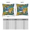 Van Gogh Collage Oil Painting Square Pillow Covers Polyester Home Starry Sky Cushion Case Cool Decorative Pillowcase 45*45