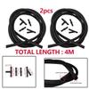 2x 2M Car Wiper Fluid Tubing Windshield Washer Hose Rubber Kit W/8 Connectors US
