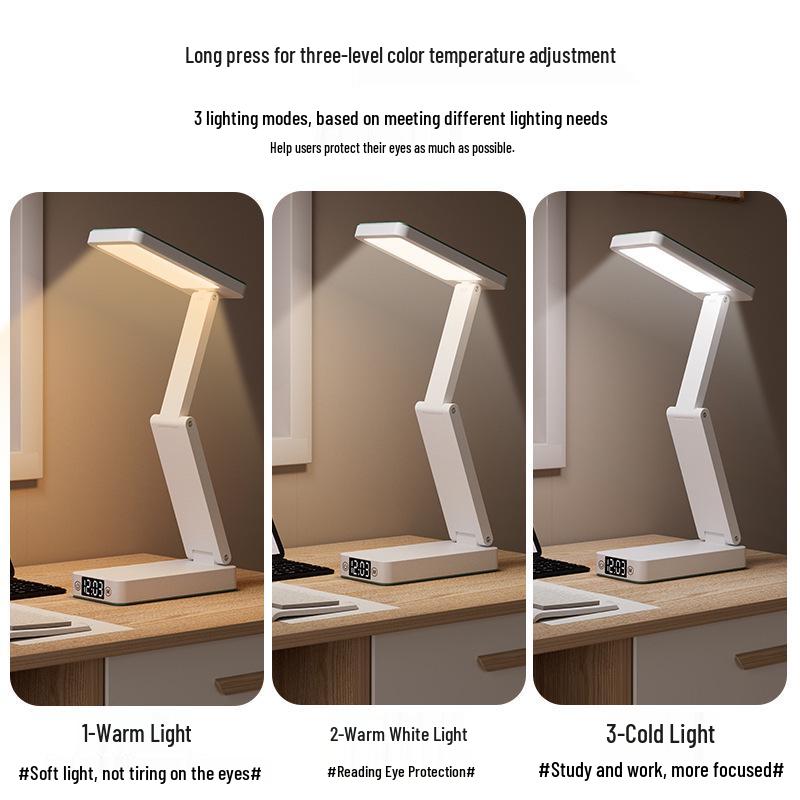 Rechargeable Eye Protection Lamp: Portable, Foldable Table Lamp with Long Battery Life for Dorm or Study.