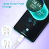 80cm Length USB Cable Fast Charging Cord 6A Output 120W Super Fast Charge Data Cable for USB 5Pin Type C Phones Tablets