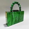 REWELL Women's Beaded Pearlescent Acrylic Evening Clutch