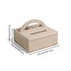 Tabletop Tissue Holder Woven Dispenser Box LeatherLike Apricot