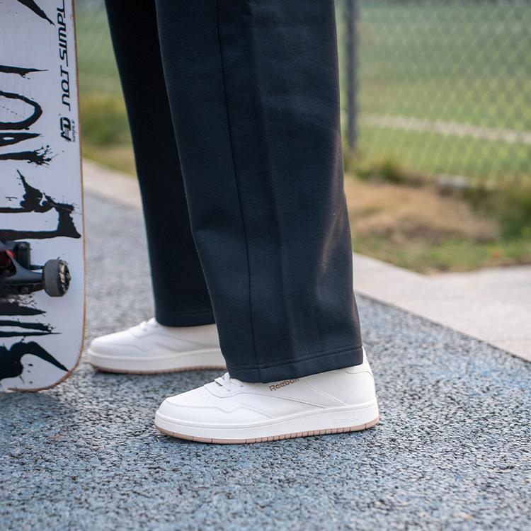 Reebok Court 1000 Trendy Versatile Low-Top Sneakers Unisex Sneakers White Pink 24FRC907U2GF3