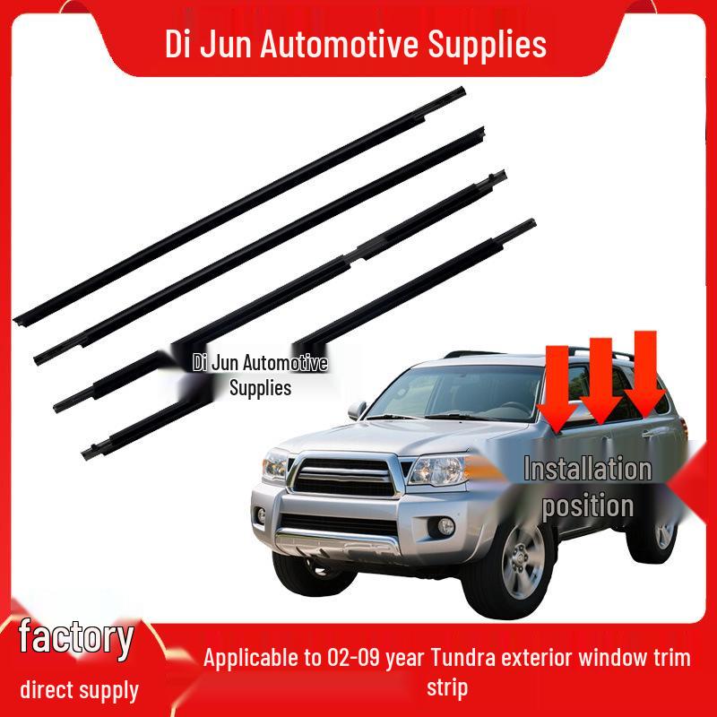 

Fits 2002-2009 Toyota 4Runner Waterproof Window Trim Weatherstrip Seal Front Left Door