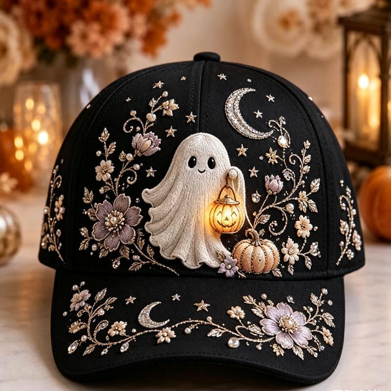 D print Halloween baseball cap women's spring and summer sunshade sun protection cap American style versatile fashion hat sun protection