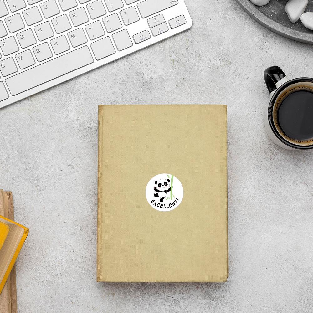 500 de bucăți 2,5 cm etichete autocolante drăguțe cu animale panda rolă pentru plicuri încurajează lauda recompensă student de lucru papetărie etichetă de sigiliu