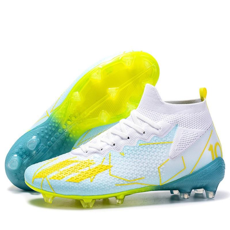 2025 European Cup Summer New High-top Mbappe Football Training Shoes Couple Long Nails Broken Nails Competition Shoes