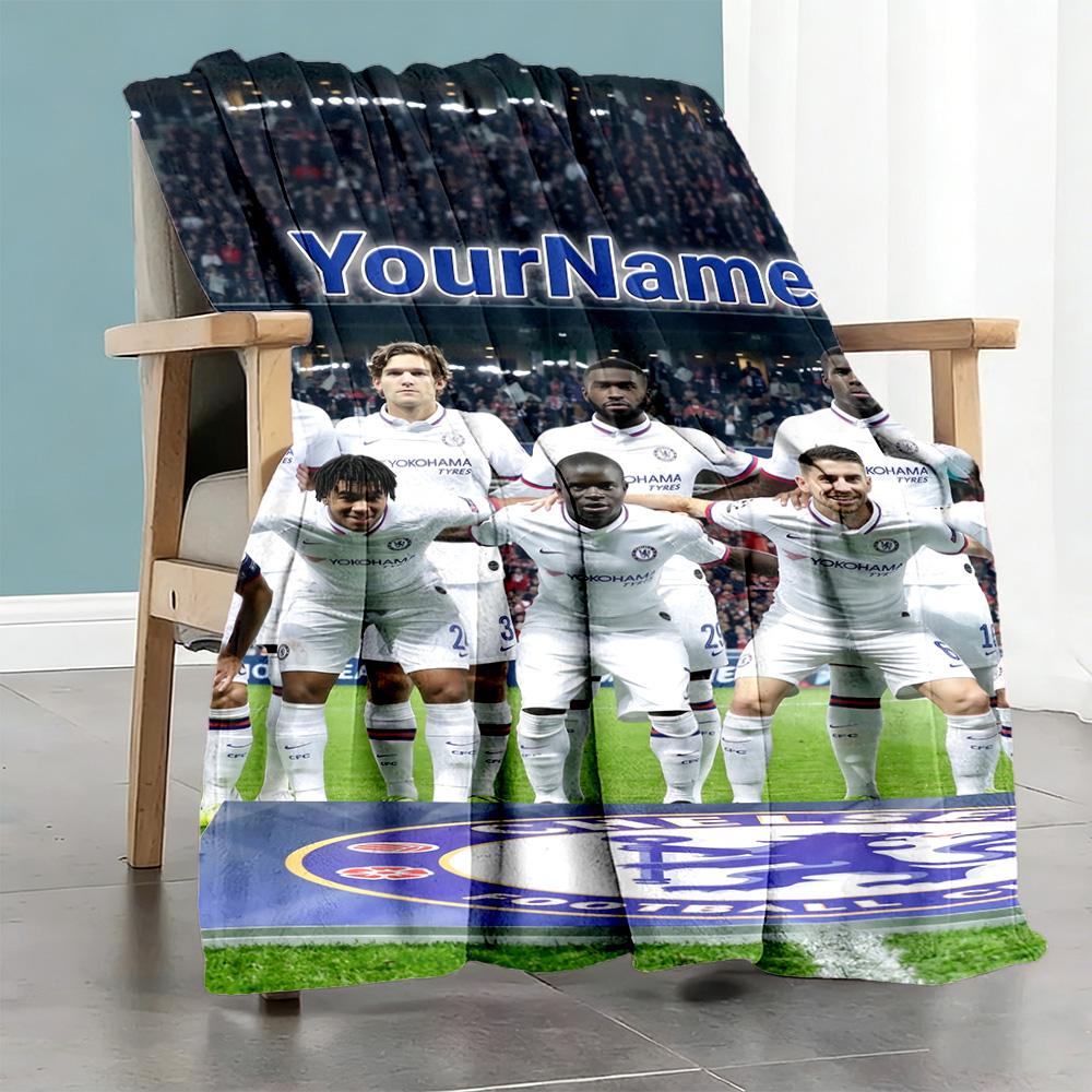 Chelsea Customize Text Blanket Lightweight Personalized Blanket Ultra-Soft Perfect for Living Room Seaside Bedding Nap Four Seasons Universal