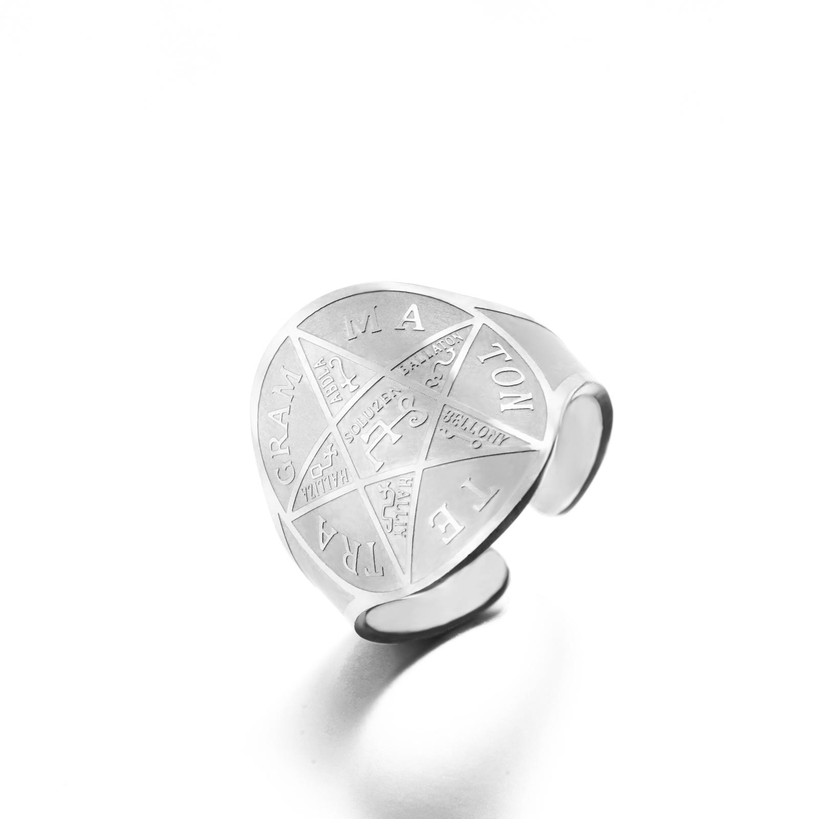 

LIKGREAT Seal of Solomon Pentagram Ring for Women Men Wicca Pagan Occult Magic Symbol Amulet Jewelry Gift Wholesale resizable
