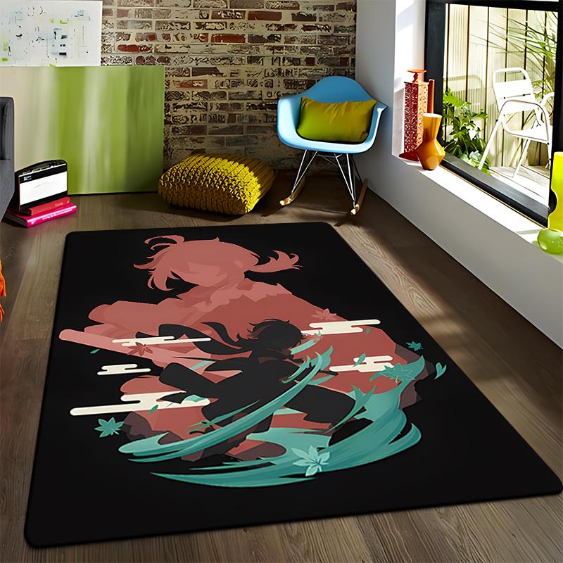 Anime Genshin Carpets Living Room Decoration Bedroom Parlor Tea Table Area Rug Mat Soft Flannel Large Rugs and Baby Gift Carpet