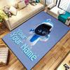 ASTRO BOT Benutzerdefinierter Name Teppich für Wohnzimmer Schlafzimmer Zuhause Sofadekoration, Kinderspiel Rutschfeste Bodenmatte