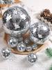 3-12CM Silver Christmas Ball Christmas Decoration Xmas Tree Pendent Ornaments Home Decor Navidad New Year 2026 Party Supplies