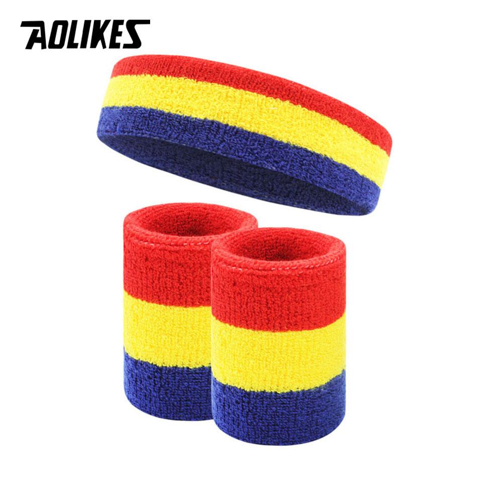 Aolikes Unisex Sport Wristband Sweatband Breathable Running Basketball Badminton Wrist Protector for Safety