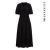 ELLASSAY Elegant V-Neck A-Line Midi Dress