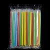 100Pcs Disposable Plastic Straws Juice Drinks Milk Tea Bubble Tea Drinking Wide Independent Packaging Drinking Straw