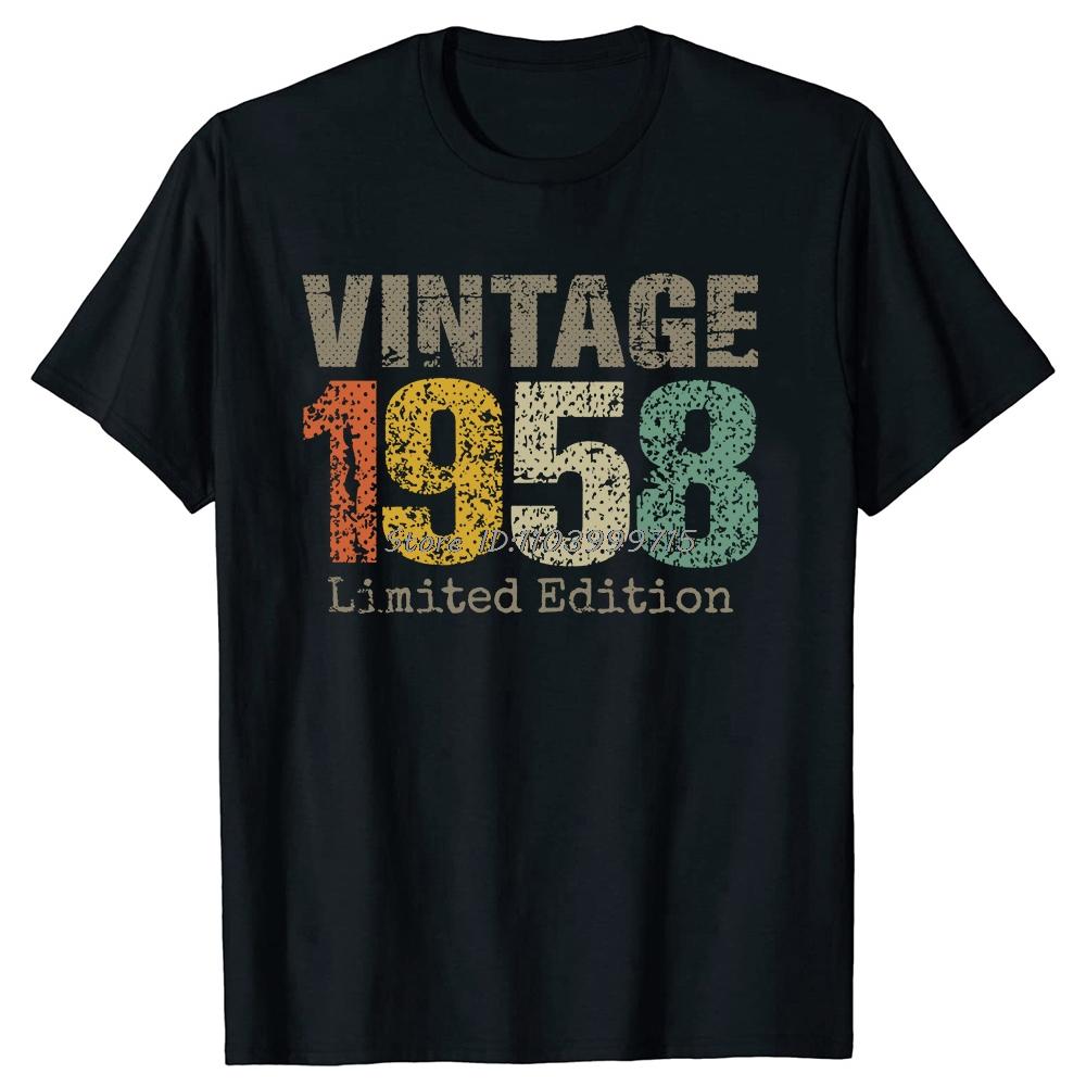 Gifts Vintage 1958 Limited Edition Birthday T-Shirt Cotton Streetwear Tshirt Summer Funny Tshirt Men T Shirt Men Clothing Tees S разноцветный