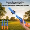 Hand Push Rocket Launcher Toy Set Foam Rockets Outdoor Garden Party Game Birthday Present Summer Funny Playing Toys 6