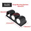 Black Universal 52mm 2  3 Hole Triple Dash Gauge Meter Pod Mount Holder