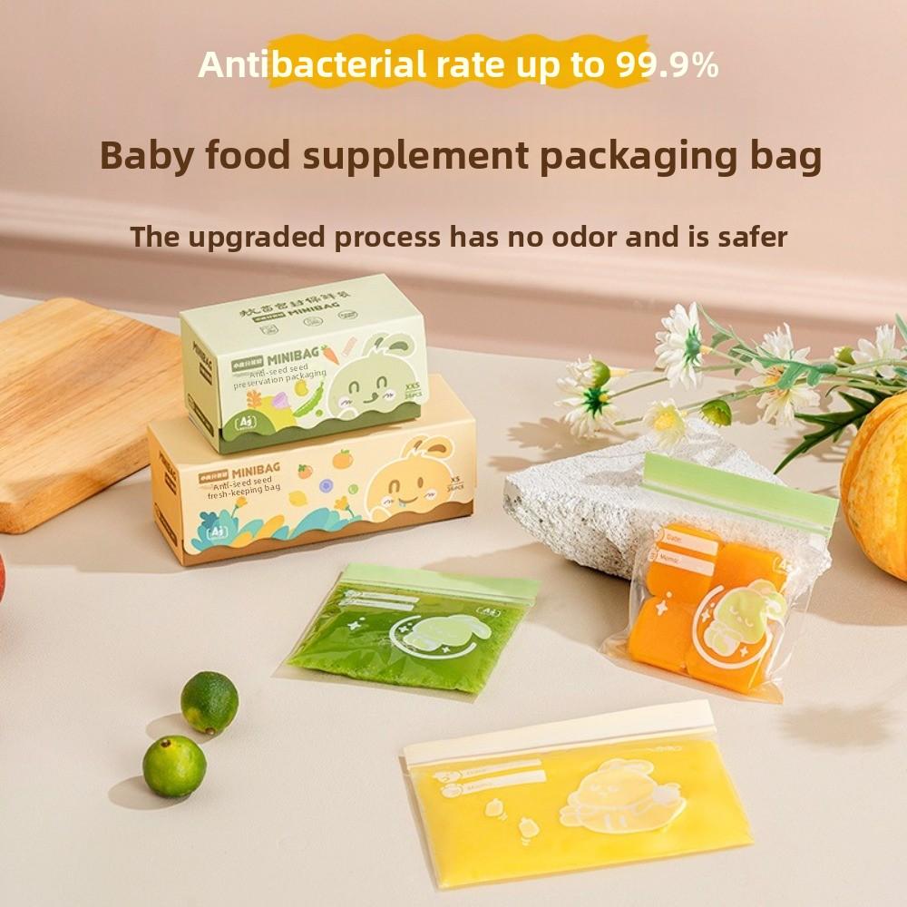 36pcs/box Transparent Sealing Bag Reusable Self-sealing Fresh-keeping Bag Food Grade Food Storage Bag Refrigerator Storage