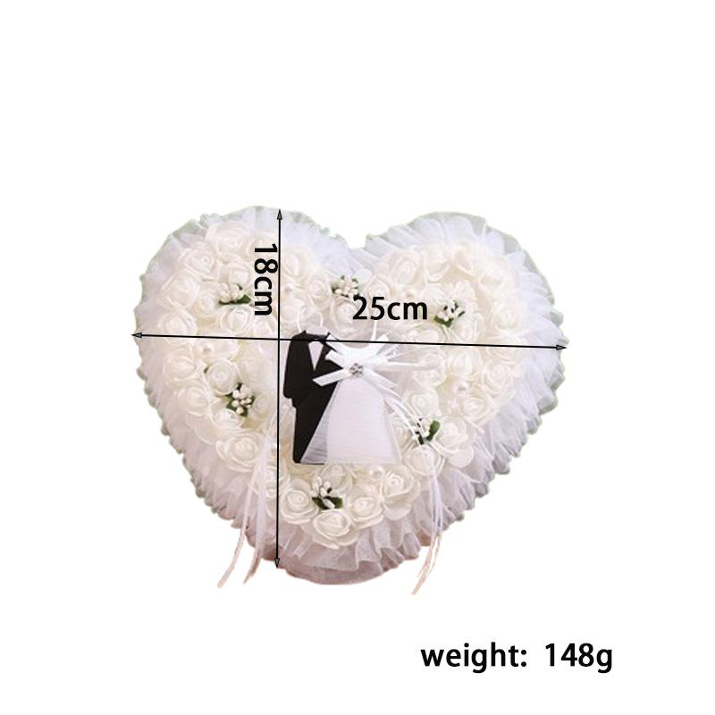 French Wedding Partner Ring Pillow Love Birthday Valentine Flower Gifts Creative Photography Props Wedding Supplies