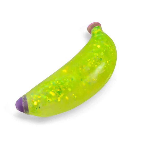 

Glitter Banana Stress Sugar Ball Stress Relief Clear Banana Squeeze Sensory Toy Anxiety Relieving Simulated Fruit Stress Toy зелёный