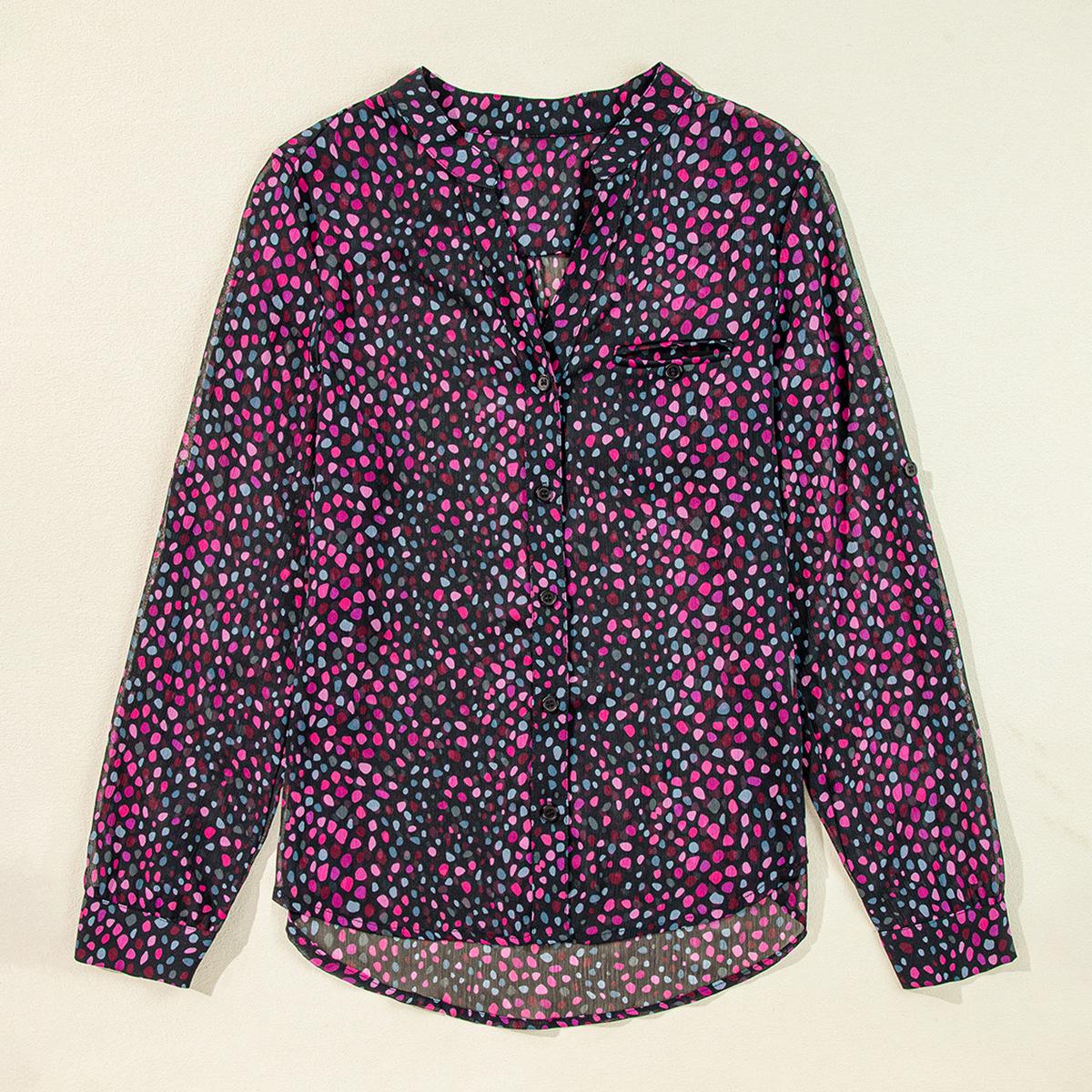 

Женский пуловер Shiying в горошек с V-образным вырезом и длинными рукавами Extra Large фиолетовый