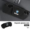 XJVYV1 For BMW 2025 Hot Car Visor Glasses Holder Clip Sunglasses Storage Case Accessories For BMW E90 E60 E46 E39 F30 F10 E87 X3 X4 X5 