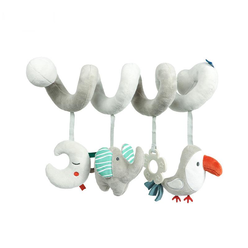 

Детские коляски, игрушки для автокресел, детская коляска-кровать, подходящая коляска, плюшевая игрушка для детей, спиральная игрушка с погремушками и пищалкой BB 40x35cm