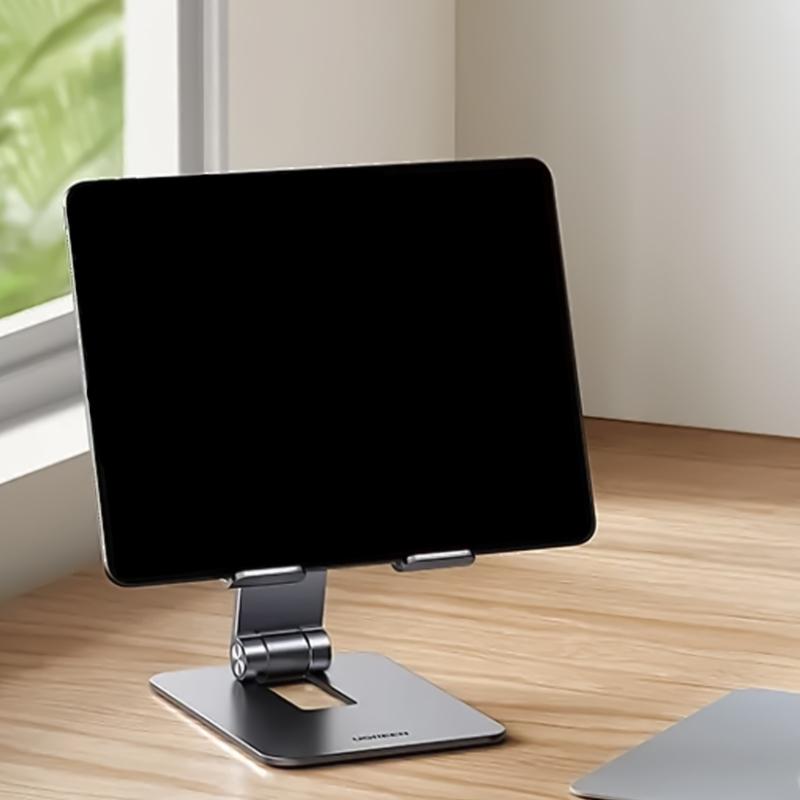 Adjustable Lightweight Foldable Tablet Holder Rack 360 Rotating Base Stand for Drawing Video Conferencing Watching Movie