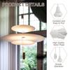 4PCS Switch Pull Cord, White Bathroom Light Pull Cord for Ceiling Switches, Shower and Bedroom