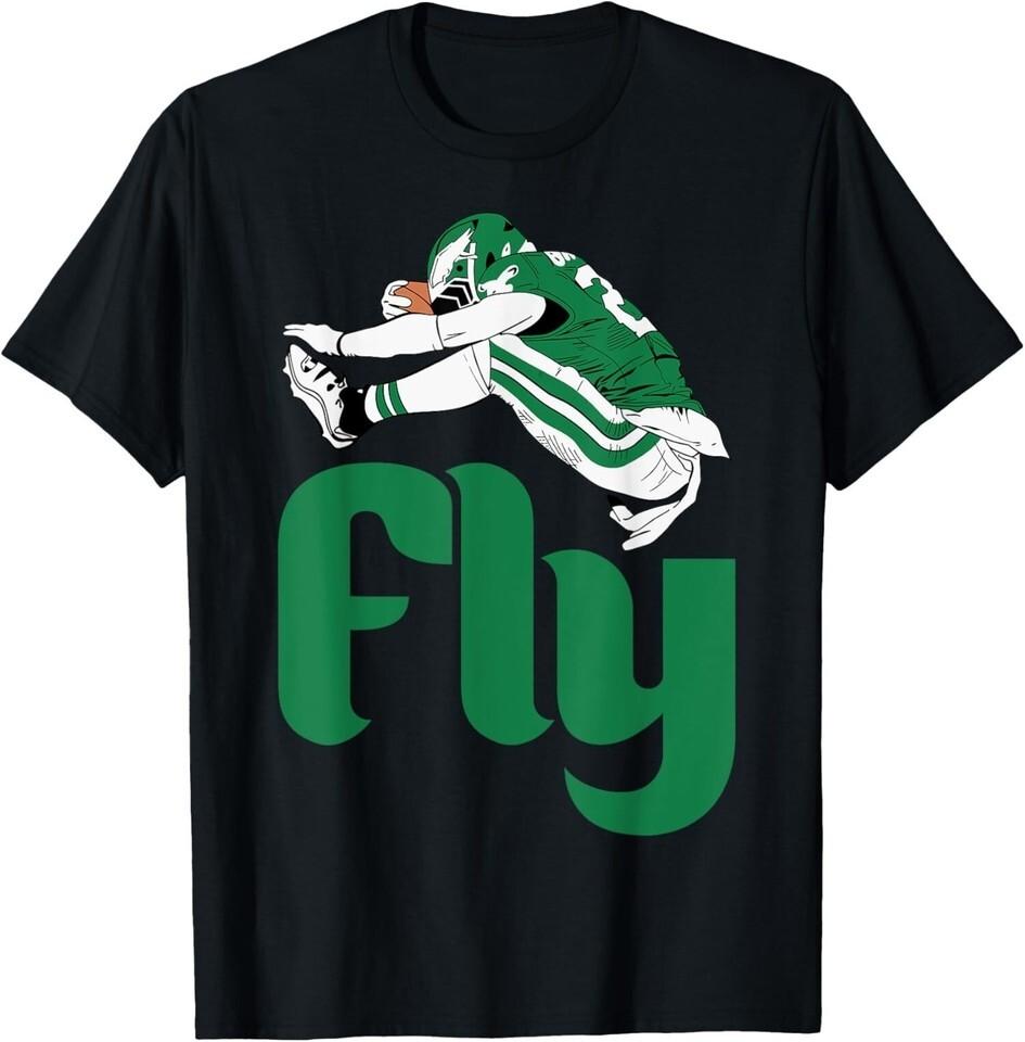 Fly Eagles Fly Saquon Barkley Viral Hurdle Jump Gift Unisex T-Shirt XXXL