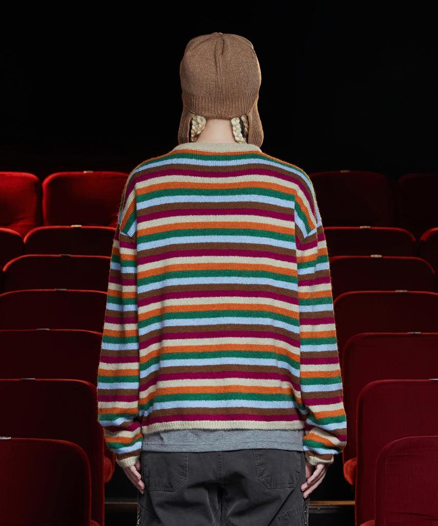 UNALLOYED Striped Mohair Knit / Beige