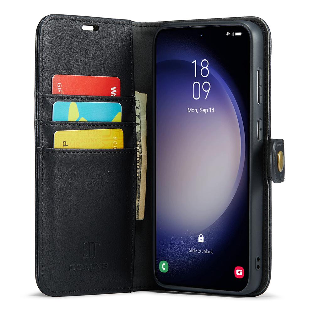 

For Samsung Galaxy S24 FE Case Detachable Split Leather Phone Cover Black