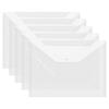 5 PCS Document Bag Set Portable A4 Size Stationery Storage Bag Assorted Color Plastic Waterproof File Envelopes Snap Closure ZYF